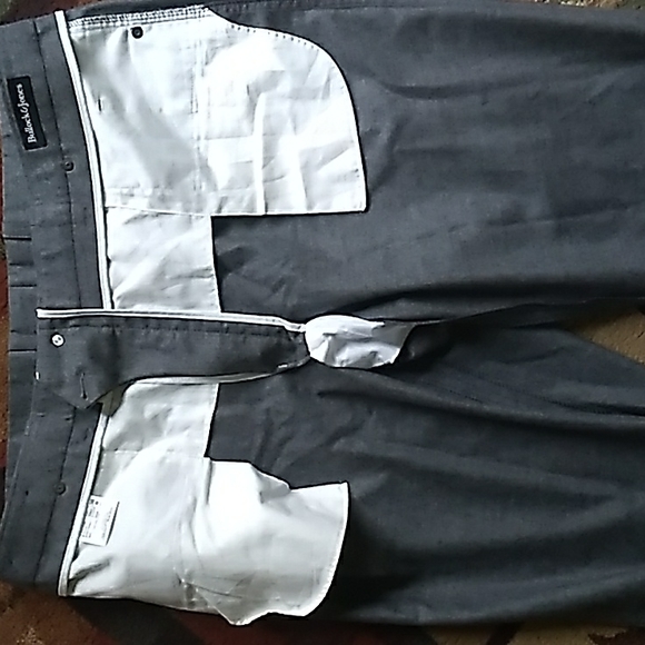 ⚜️ GRAY DRESS PANTS Designer Italian  WOOL Pants 5 Pocket LUXURY  Sz 38 - Picture 10 of 16